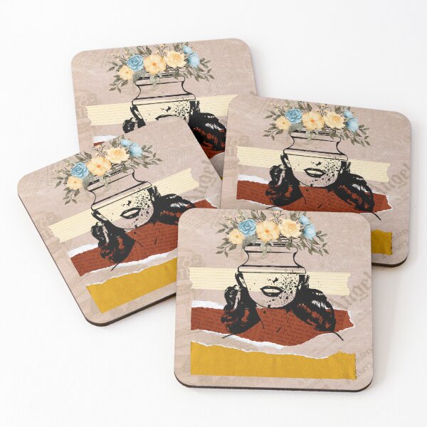 Item preview, Vintage woman sketch  & flowers in her head designed and sold by TypeWrite.