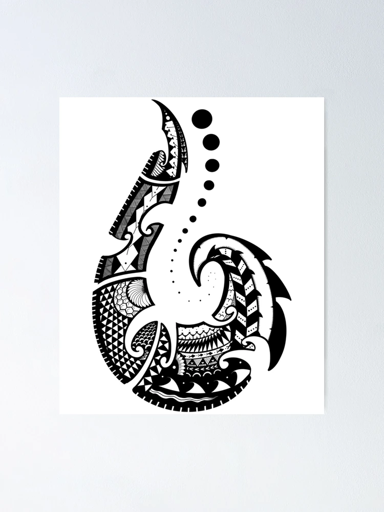 Tribal Fish Hook by The Tribal Korner  Poster for Sale by AshleyPaigeC