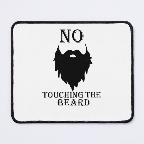 Item preview, NO Touching the Beard!  Black text with beard silhouette designed and sold by MountMercantile.