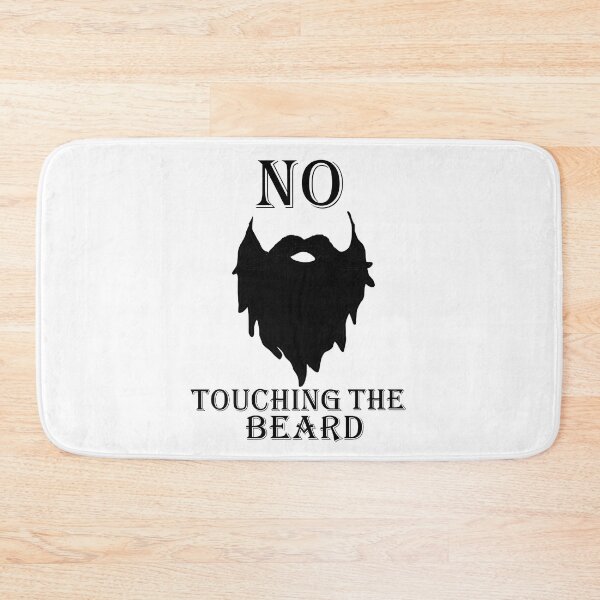 Item preview, NO Touching the Beard!  Black text with beard silhouette designed and sold by MountMercantile.