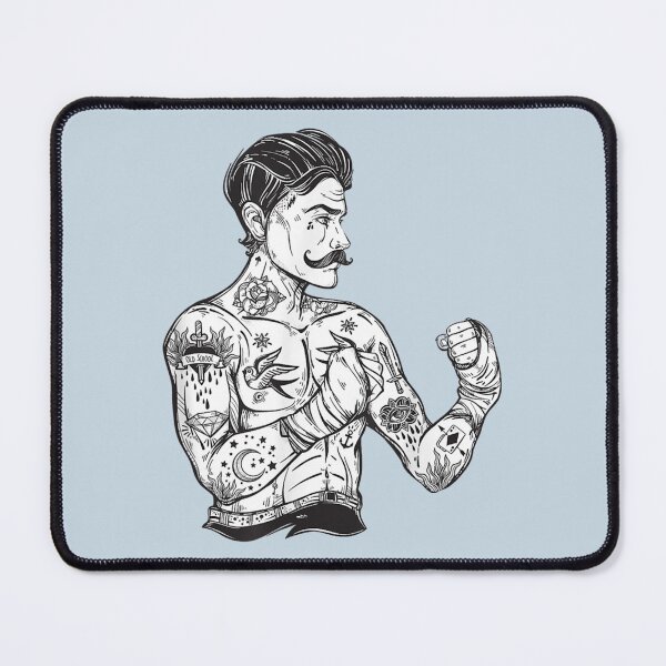 Item preview, Vintage Boxing Champion Tattoo - Boho Ink Fighter designed and sold by AshleyPaigeC.