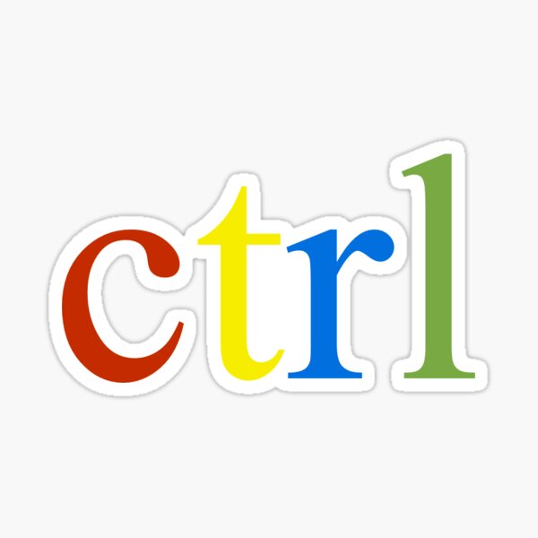 ctrl rainbow Sticker