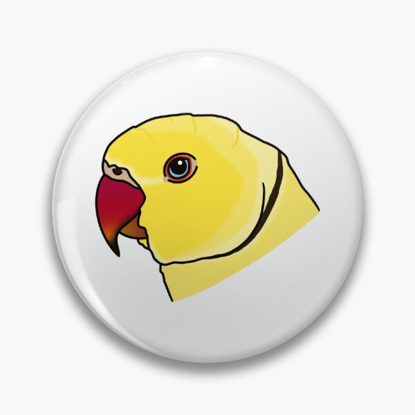 Item preview, yellow indian ringneck rose ringed parakeet parrot portrait designed and sold by Kelsea Taylor.
