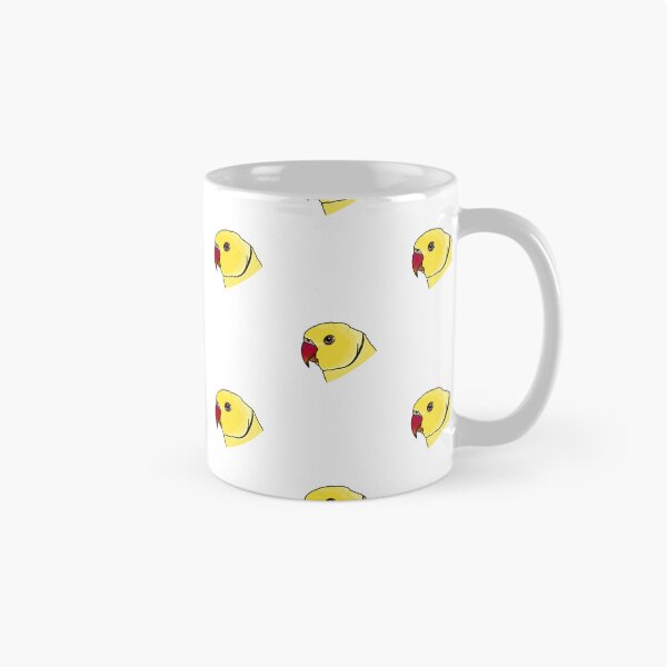 Item preview, yellow indian ringneck rose ringed parakeet parrot portrait designed and sold by Kelsea Taylor.