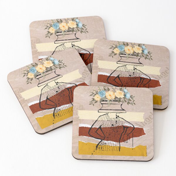 Item preview, vintage lady & flowers in her head designed and sold by TypeWrite.