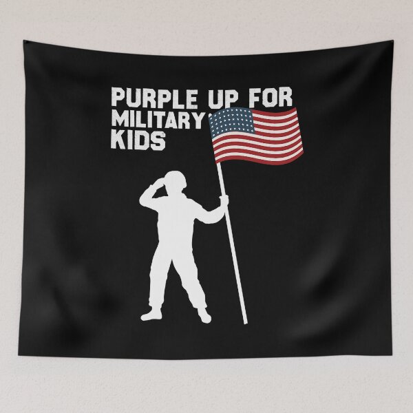 Item preview, Purple Up Military Kids Military Child Month Navy Flag designed and sold by HaaChris-Artis.