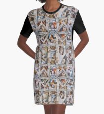 Michaelangelo - Sistine Chapel Ceiling Graphic T-Shirt Dress