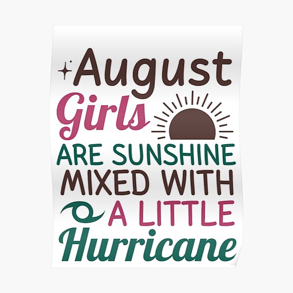 August Girls Are Sunshine Mixed With Little Hurricane Svg 