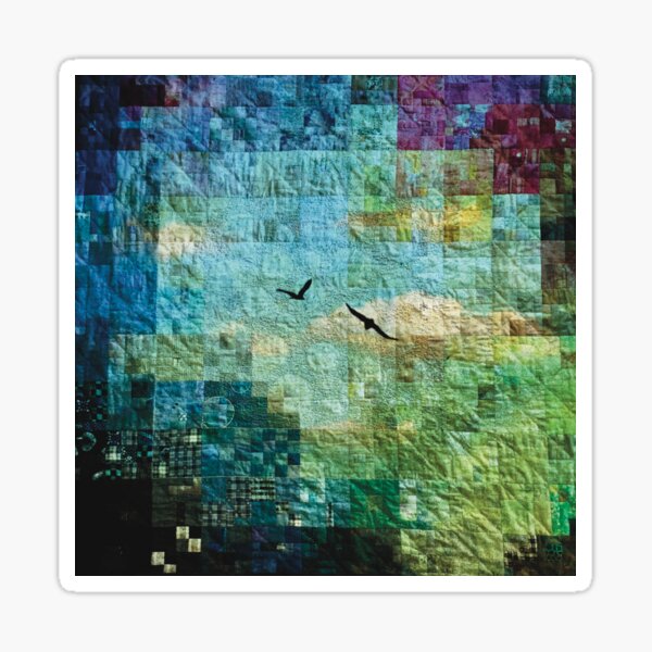 ‘Together’ textile art Sticker