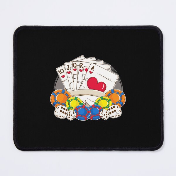 Item preview, Royal Flush Casino Poker Player French Cards Chips Cubes Lucky Gambler Poster designed and sold by dalinloomerp.