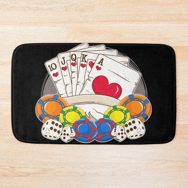 Item preview, Royal Flush Casino Poker Player French Cards Chips Cubes Lucky Gambler Poster designed and sold by dalinloomerp.