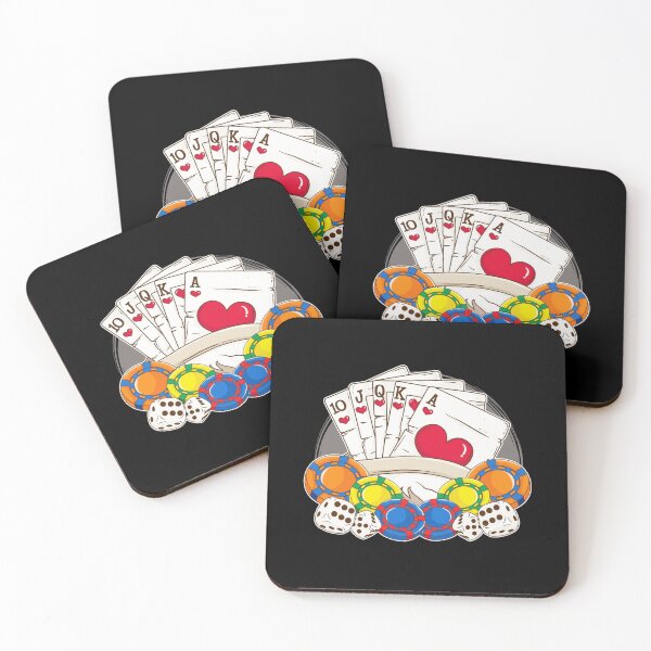 Item preview, Royal Flush Casino Poker Player French Cards Chips Cubes Lucky Gambler Poster designed and sold by dalinloomerp.