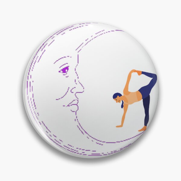 Item preview, Half moon Yoga illustration design designed and sold by Delightandarts.