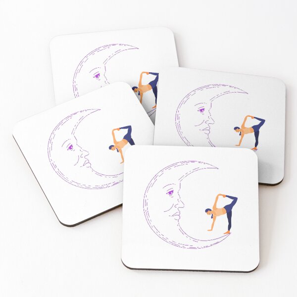 Item preview, Half moon Yoga illustration design designed and sold by Delightandarts.