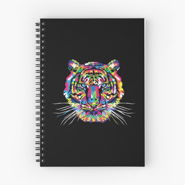 Item preview, Beautiful Art Multicolor Tiger Head On Black Background designed and sold by CreativeCranium.