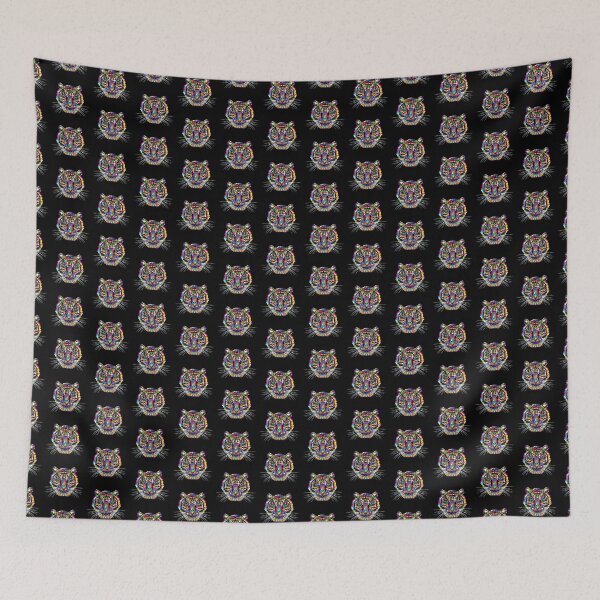 Item preview, Beautiful Art Multicolor Tiger Head On Black Background designed and sold by CreativeCranium.