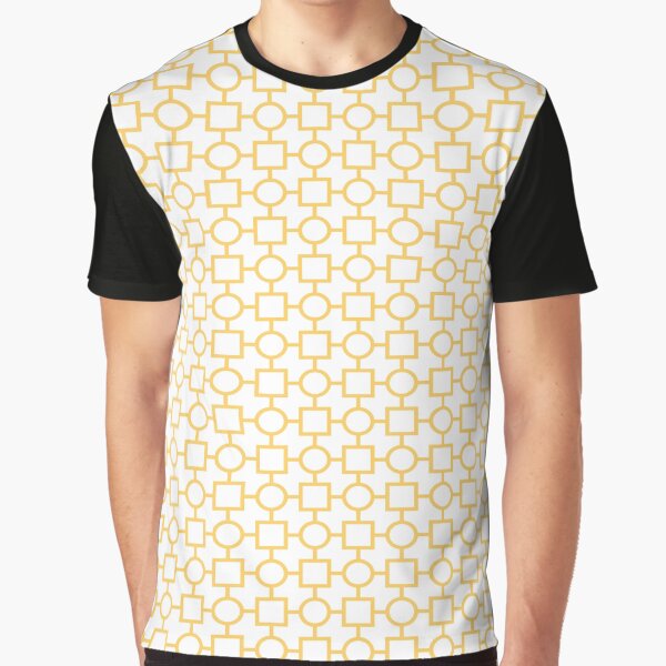 Circle Square Pattern Graphic T-Shirt