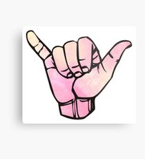 hang loose hand Metal Print