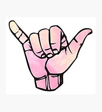 hang loose hand Photographic Print