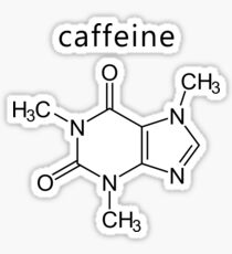 caffeine molecule formula Sticker
