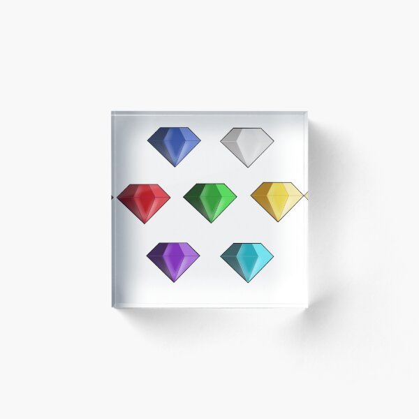 Chaos Emeralds Acrylic Block