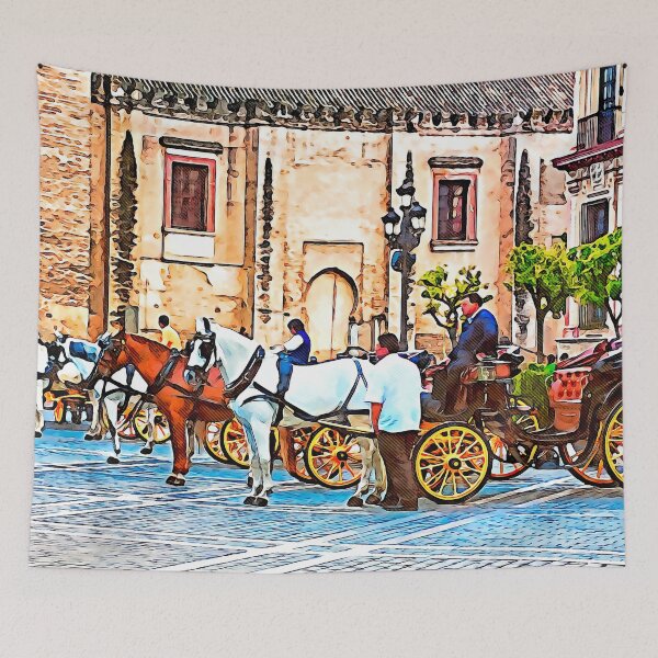 Item preview, Horse drawn chariots, Seville, Spain designed and sold by Travelways.