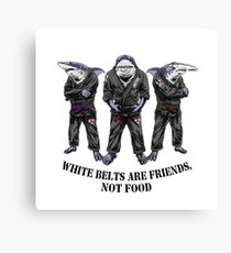 White belts are friends not food Canvas Print