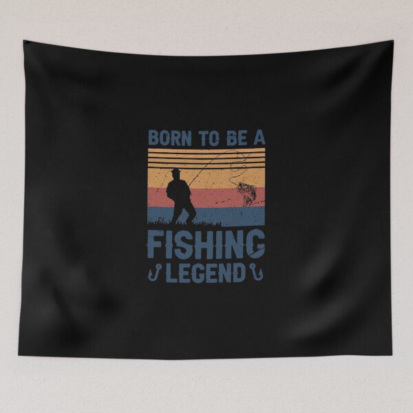 Item preview, born to be a fishing legend funny sarcastic vintage fishing humor Sticker designed and sold by JacinLeffler.