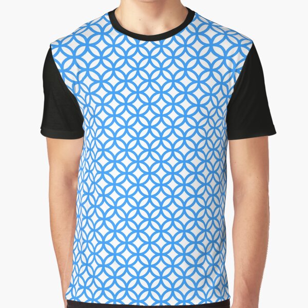 Overlapping Circle Pattern Graphic T-Shirt