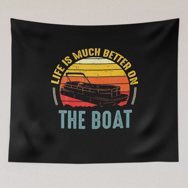 Item preview, La vida es mejor en un barco Capitán navegante Navegación retro designed and sold by SethBroek.