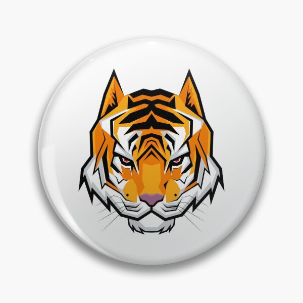 Item preview, Tiger Head Drawn With Angular Geometric Design designed and sold by CreativeCranium.