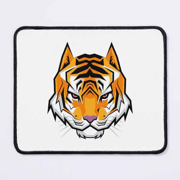 Item preview, Tiger Head Drawn With Angular Geometric Design designed and sold by CreativeCranium.