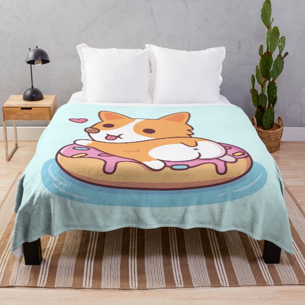 Item preview, Cute Corgi Showing Booty On Donut Pool Float designed and sold by rustydoodle.