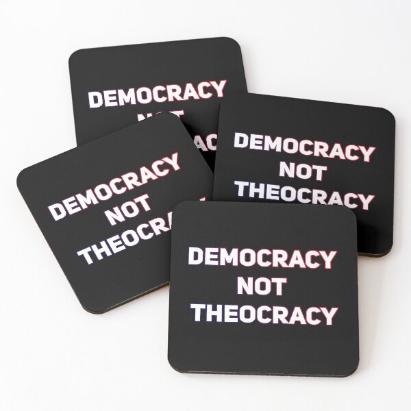 Item preview, Democracy not theocracy designed and sold by glowshow.