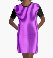 Pink and Purple Striped Dress Graphic T-Shirt Dress