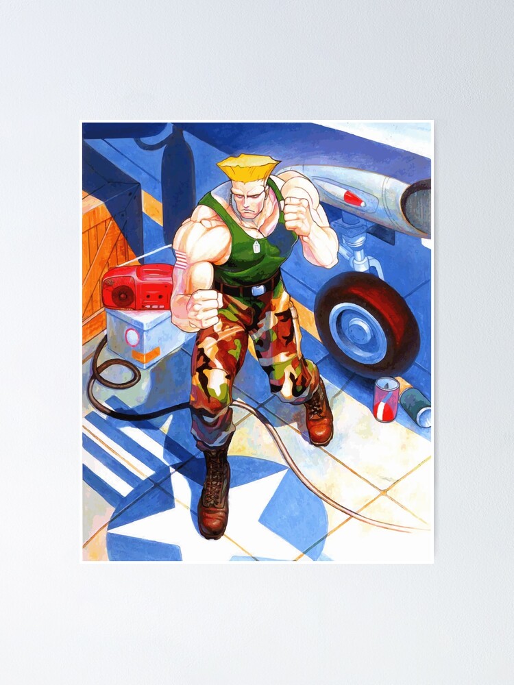 Guile from Street Fighter. Sticker for Sale by NBEdits