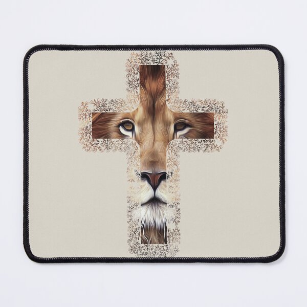 Item preview, Beautiful Lion of Judah in a Cross (Yeshua) - Christian Hebrew designed and sold by Narrow-Path.