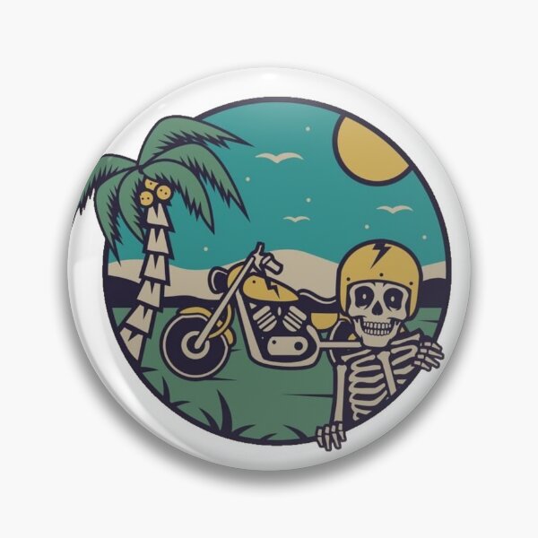 Item preview, Skeleton motorcyclist on the beach designed and sold by HussamDesigner.