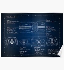 Shelby Cobra Blueprint Poster