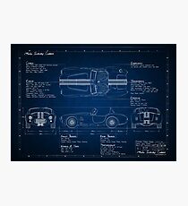 Shelby Cobra Blueprint Photographic Print