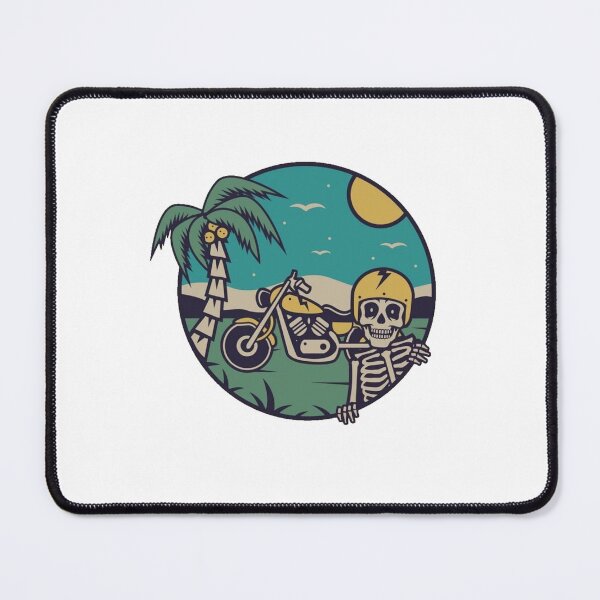 Item preview, Skeleton motorcyclist on the beach designed and sold by HussamDesigner.