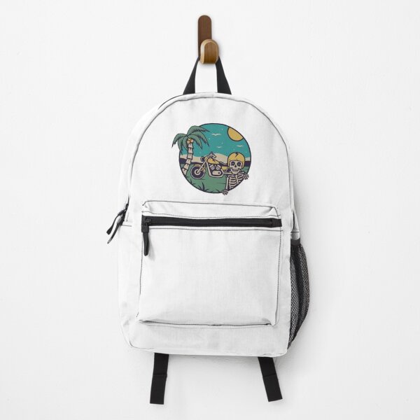 Item preview, Skeleton motorcyclist on the beach designed and sold by HussamDesigner.