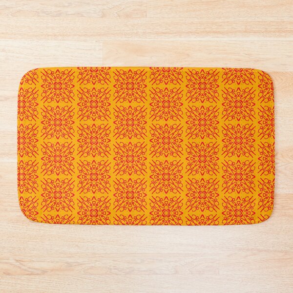 Item preview, Royal Red Gold Yellow Random Square Abstract Pattern designed and sold by jays-artworks.
