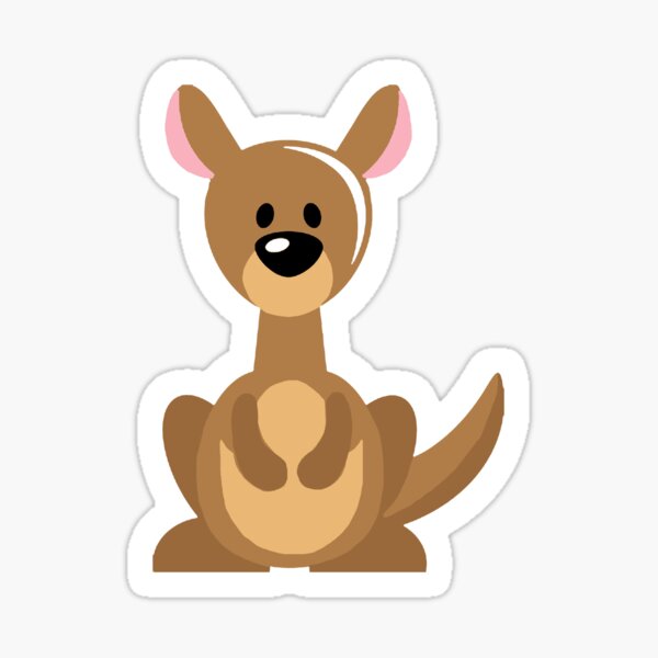 "Cool And Cute Kangaroo" Sticker for Sale by UnknownArtistt Redbubble