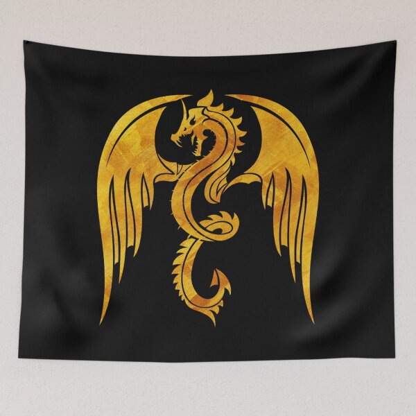 Item preview, Merveilleux dragon chinois doré designed and sold by BhairaviModi.