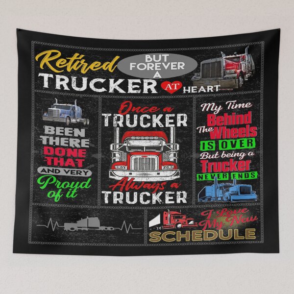 Item preview, Retired Trucker But Forever A Trucker At Heart designed and sold by SentaSchmitt.