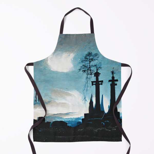 Item preview, Teal cemetary at night designed and sold by fizzribbit.