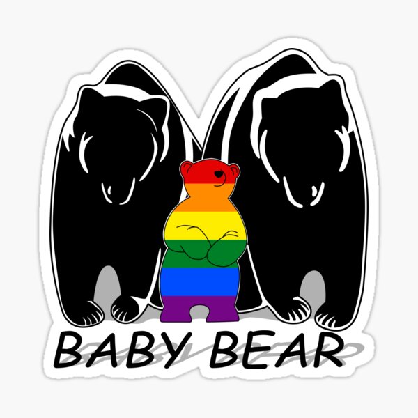 Cute LGBTQ Gay Mama Bear Gift' Sticker