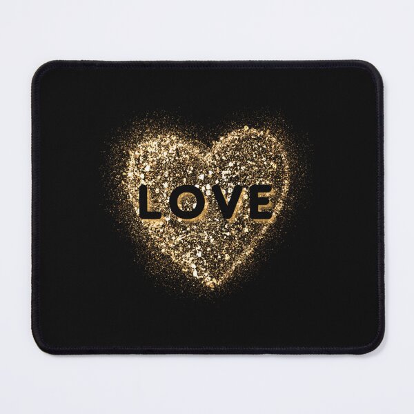 Item preview, Mot damour sur le coeur damour de paillettes dor - Love Design designed and sold by BhairaviModi.