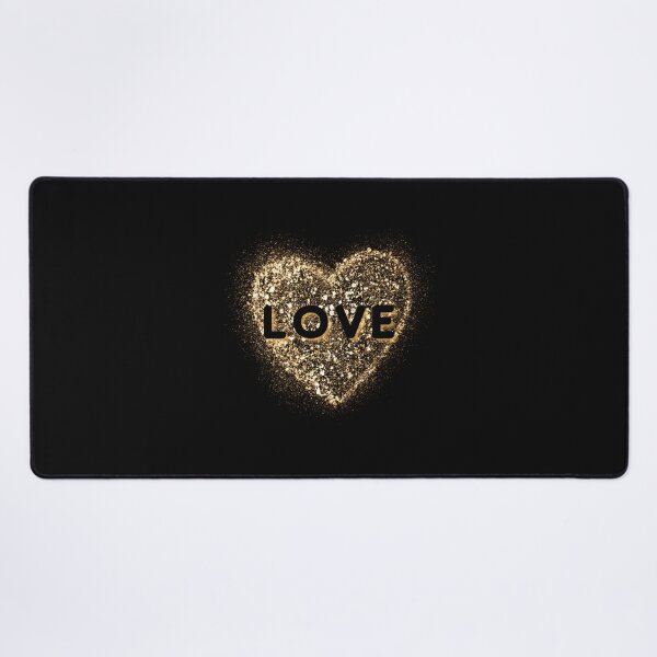 Item preview, Mot damour sur le coeur damour de paillettes dor - Love Design designed and sold by BhairaviModi.